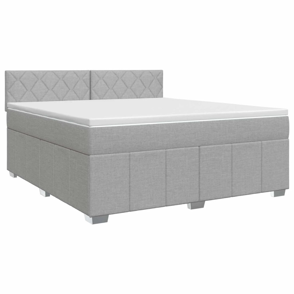 Letto box spring con materasso Grigio Chiaro 180 x 200 cm 3451276