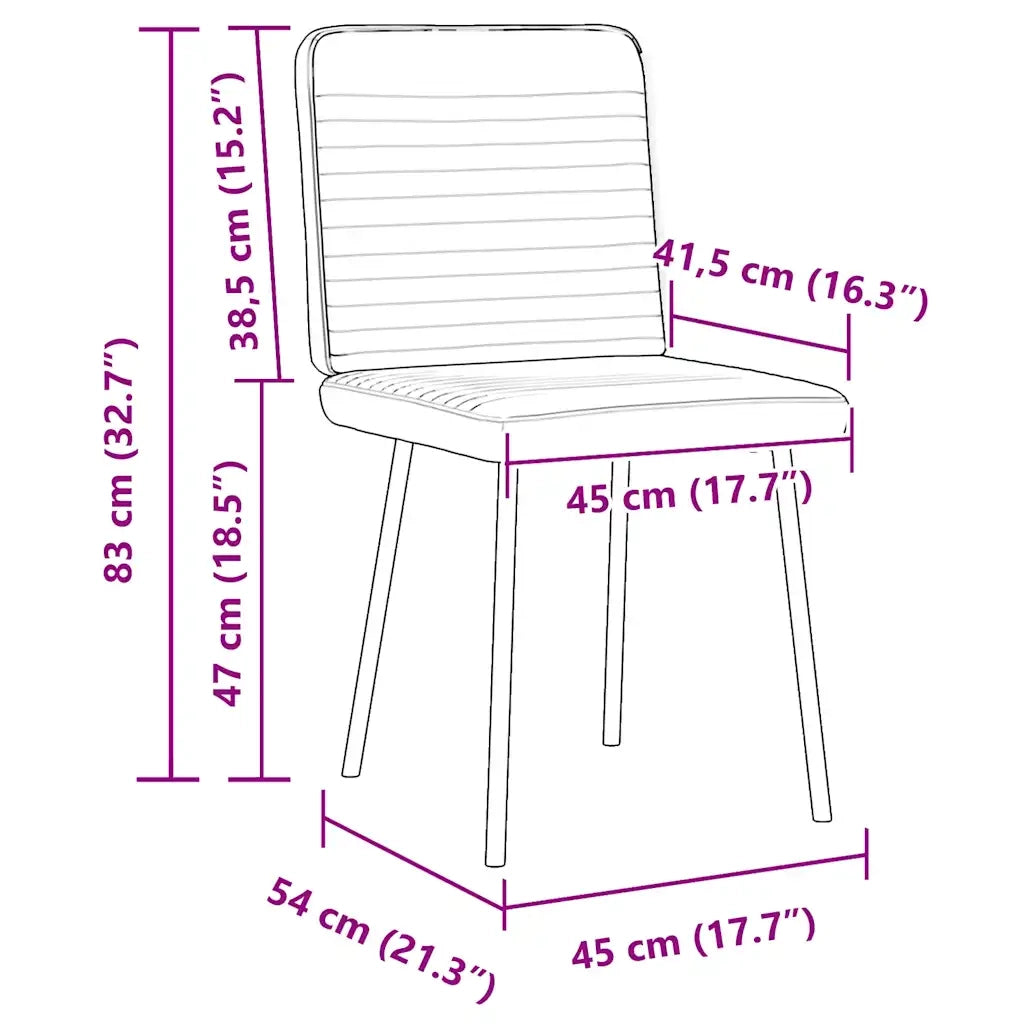 Sedie da Pranzo 2 pz Blu in Velluto 4101143
