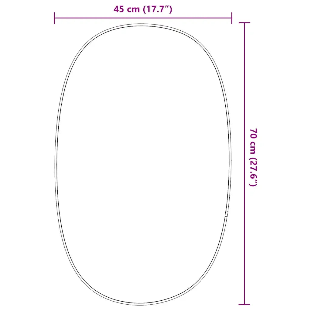 Specchio da Parete | Specchio decorativo Argento 70x45 cm
