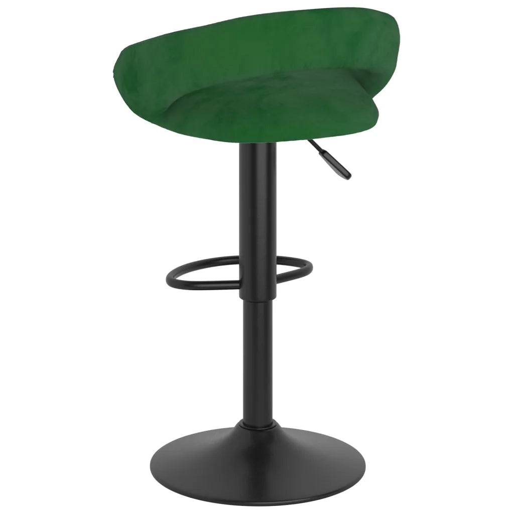 Sgabelli da Bar 2 pz Verde Scuro in Velluto 333272