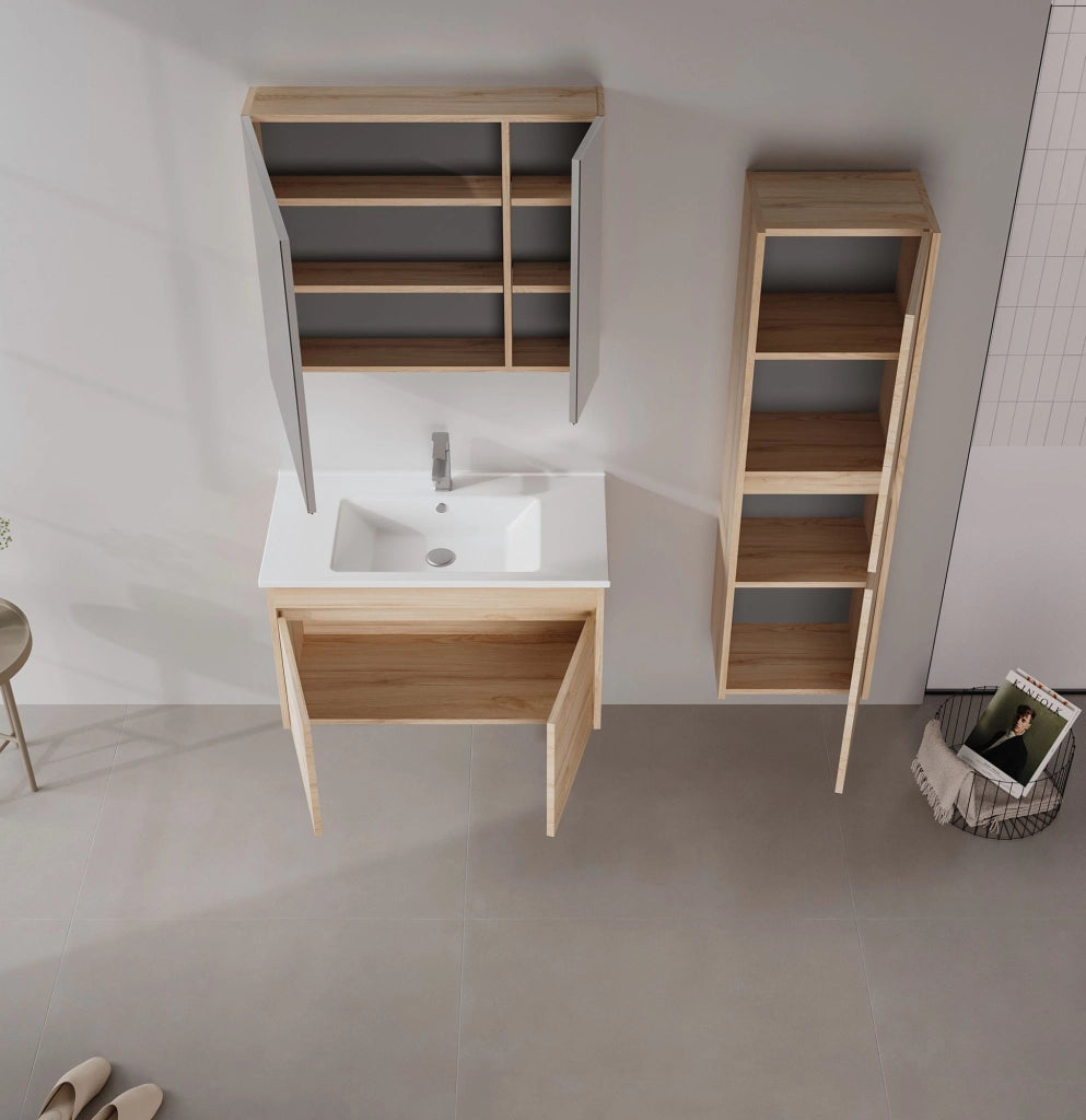 Mobile lavabo "Side 85 v2" - 85 x 45 x 52 cm - Rovere