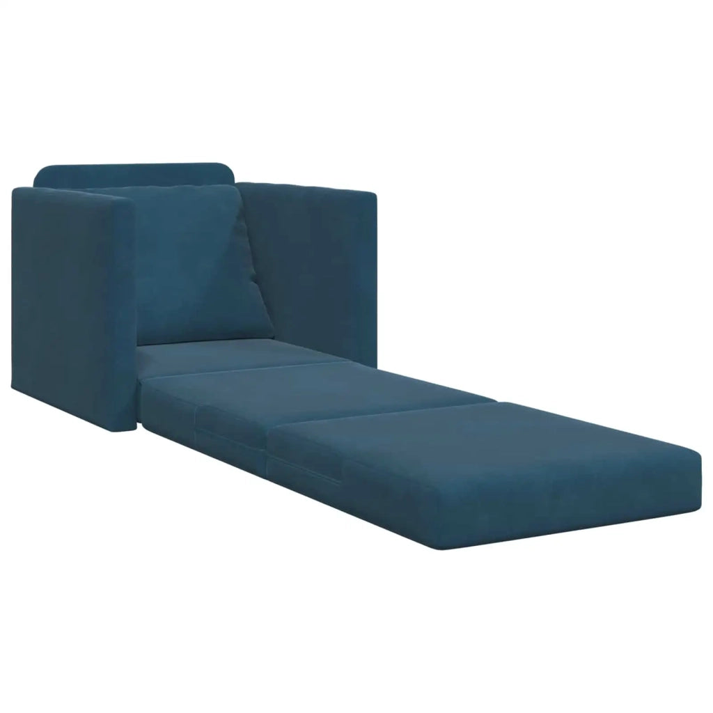 Divano letto Blu 74 x 77 x 81 cm Velluto 4106617