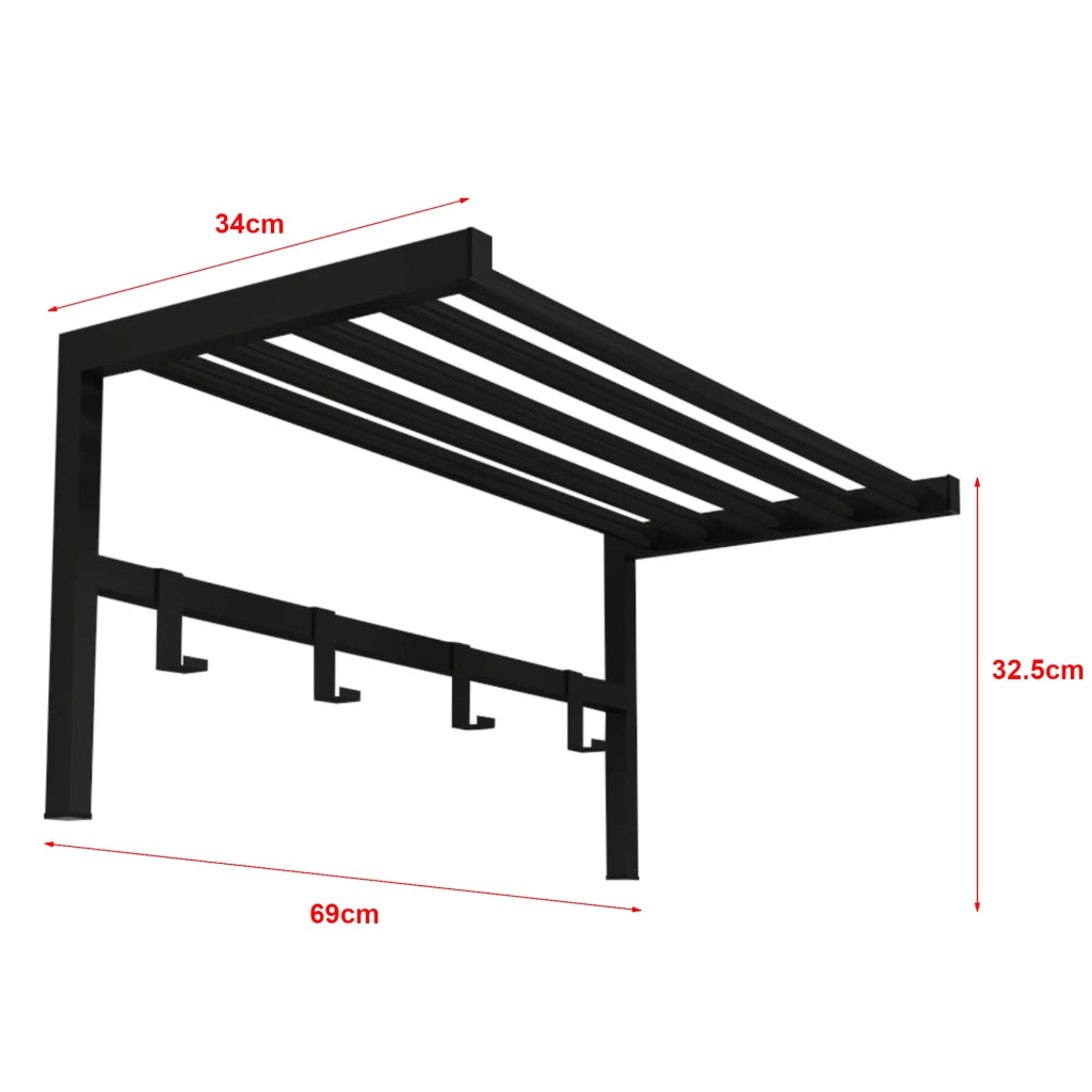 Appendiabiti con 4 ganci 32,5 x 69 x 34 cm nero 03_0008184