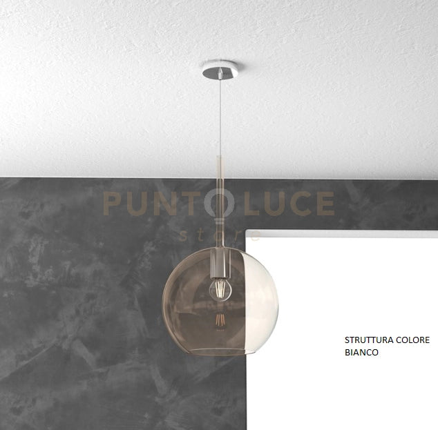 SOSP. BIANCO 1 LUCE GRANDE AMBRA 1155BI-SG-AM