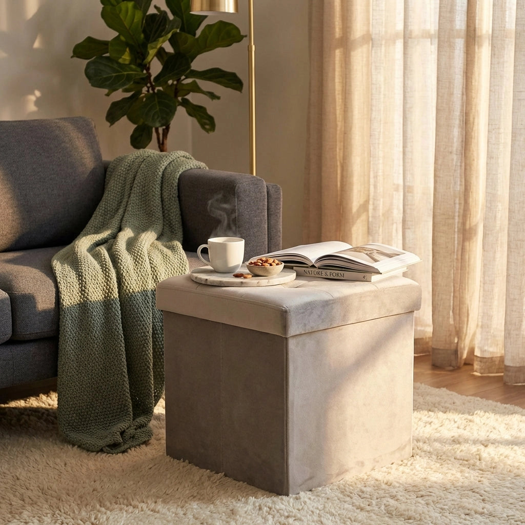 Pouf contenitore in velluto - VELVET
