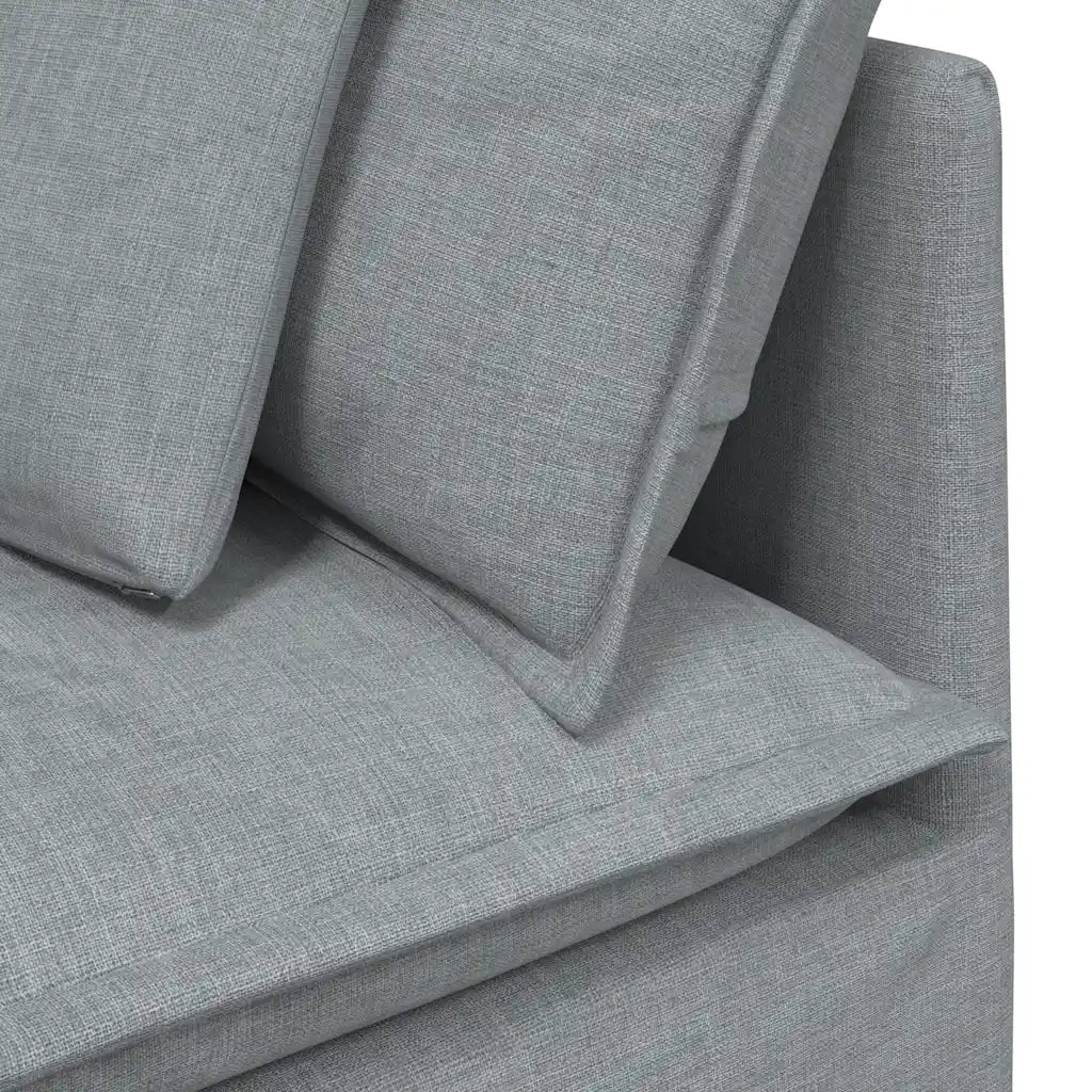 Modulo Angolare Divano Modulare con Cuscini Grigio Chiaro 100cm 4104447