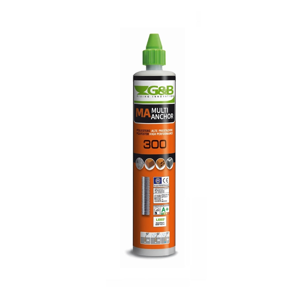 Resina ancorante per tassello chimico 300 ml G&B MA300 12 pz pistola silicone