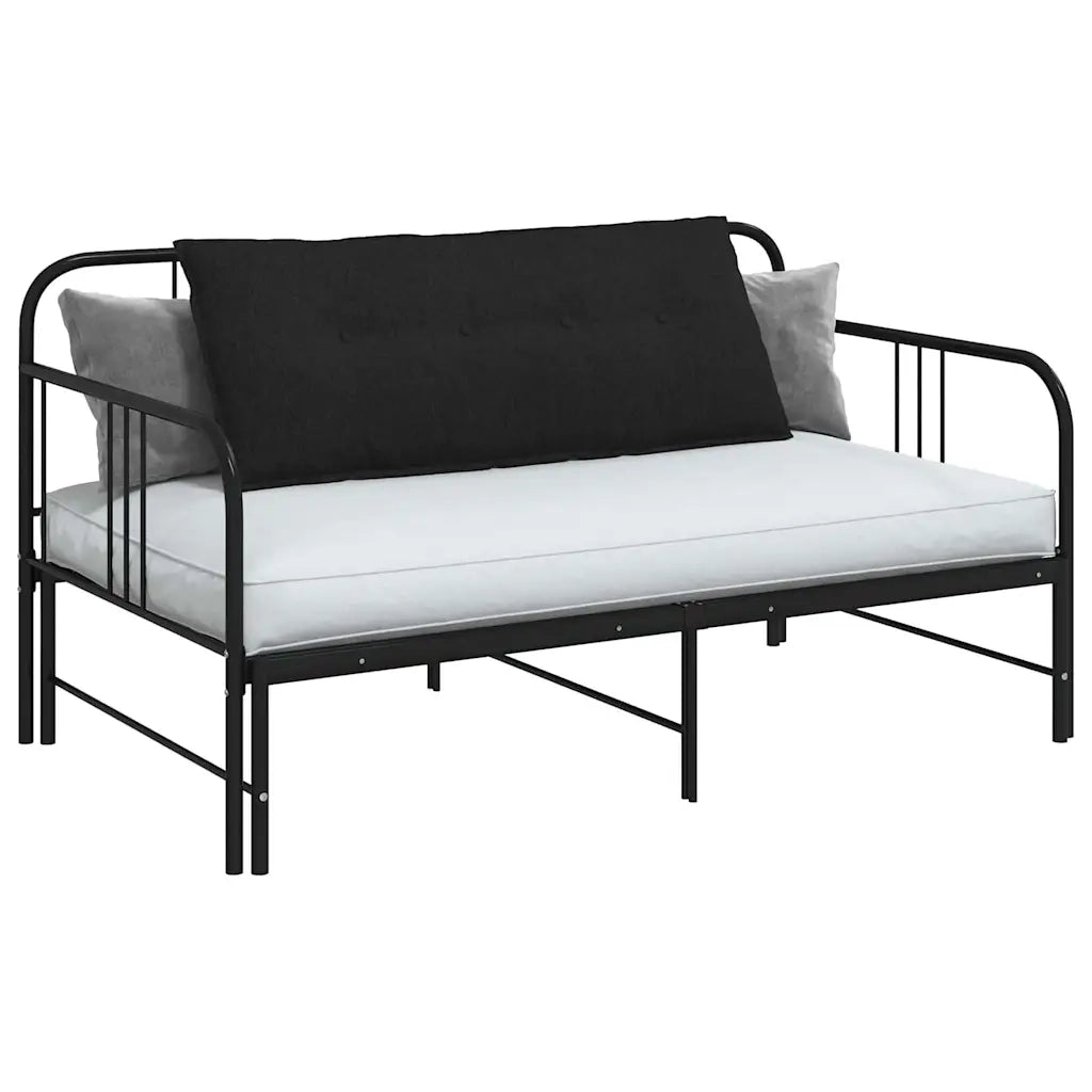 Cuscino per Schiena | Cuscino dorsale Nero 120 x 19 x 50 cm Tessuto