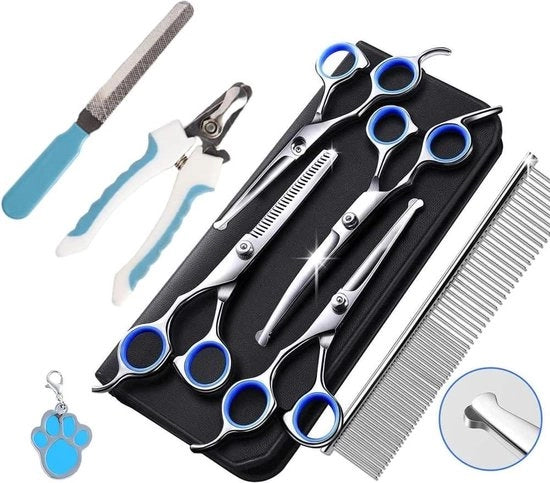 Scaletta professionale per gatti e cani da 155 cm per la cura della pelliccia, blu