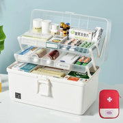 Cassa multifunzionale per farmaci e organizzatore - 1 pezzo - Bianco - 34 x 19 x 23 cm