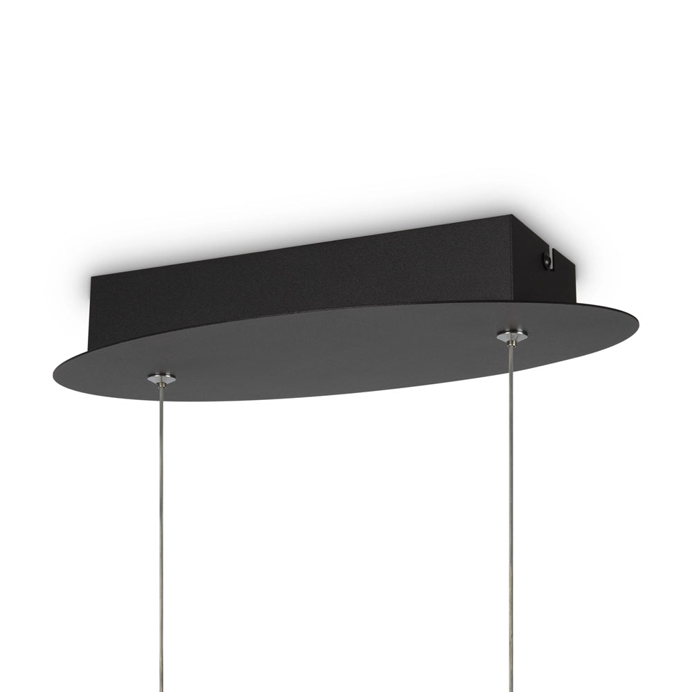 Lampada a sospensione LED curva nera Maytoni Curve 42W