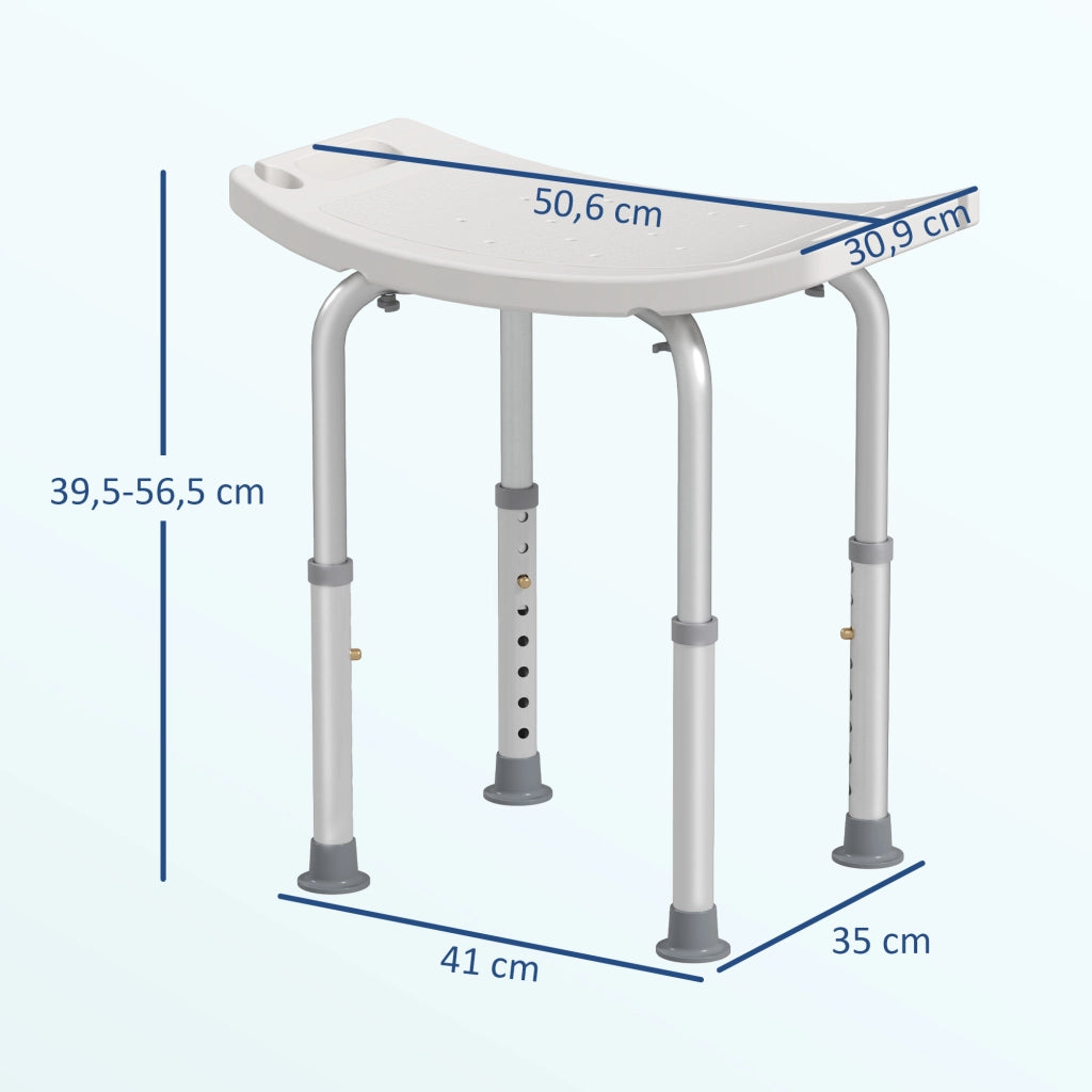 Sgabello Doccia Ergonomico Regolabile Altezza ¨C Minimal ¨C Bianco