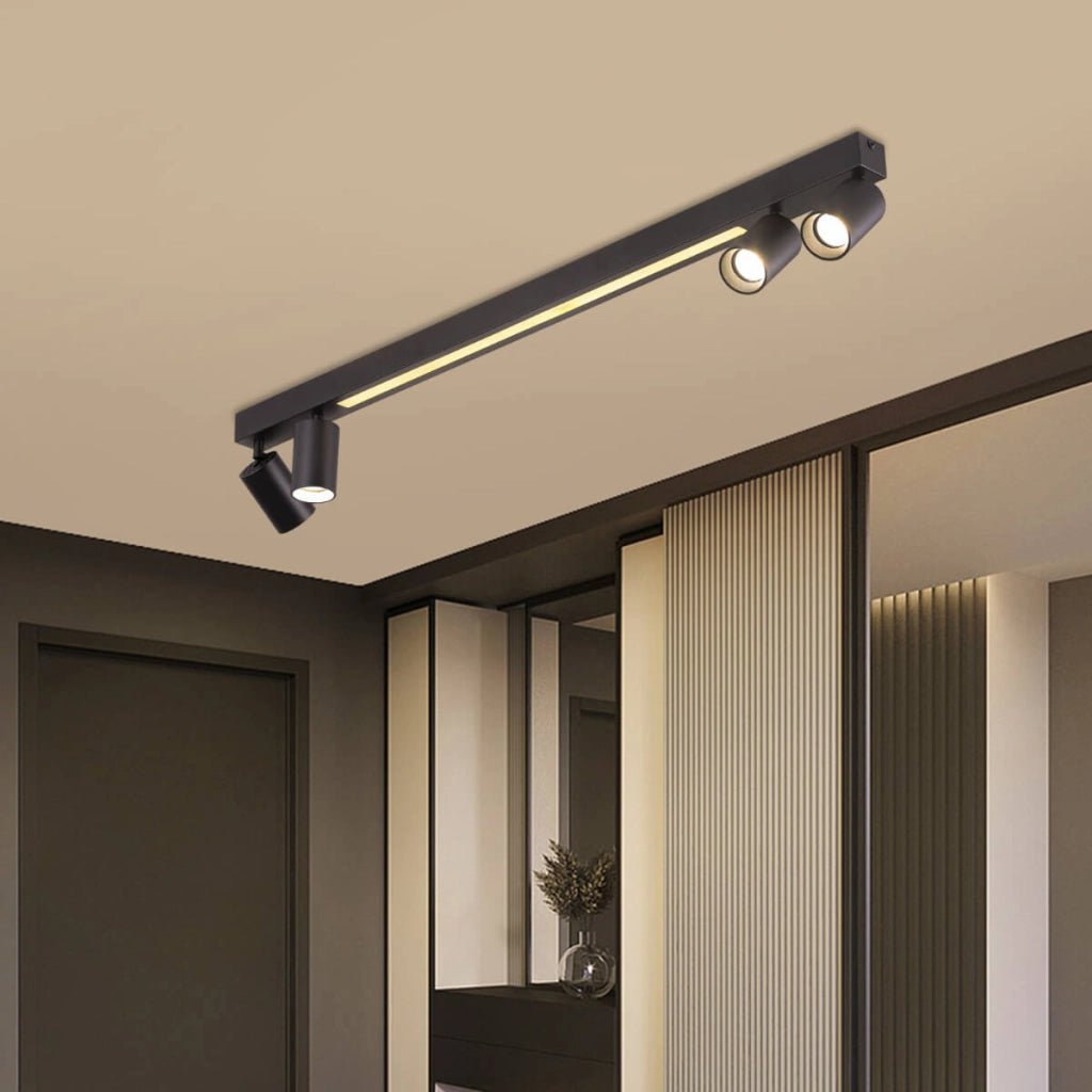 Plafoniera Perugia 4xGU10+1 LED nero/oro Light Prestige
