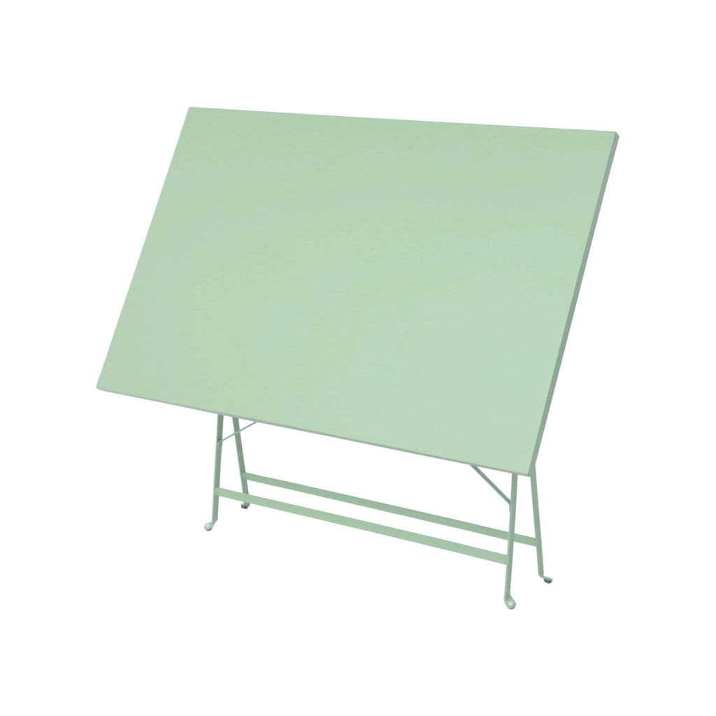 Tavolo da giardino pieghevole in acciaio, 4 posti, 110cm, verde grigio