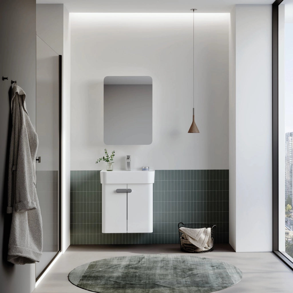Mobile lavabo "Orbit 55" - 55 x 38 x 62 cm - Bianco
