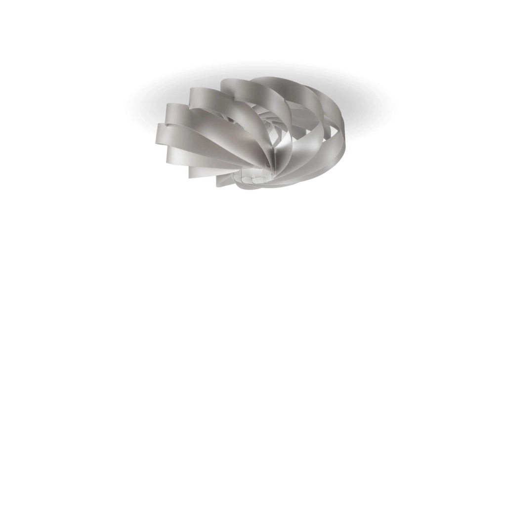 Plafoniera Moderna Flat Polilux ® Argento 1 Luce E14