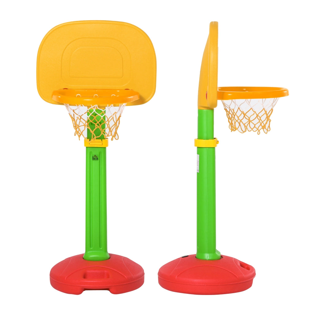 Canestro da Basket Regolabile per Bambini ¨C Minimal ¨C 52.5x44x120-160 cm Multicolore