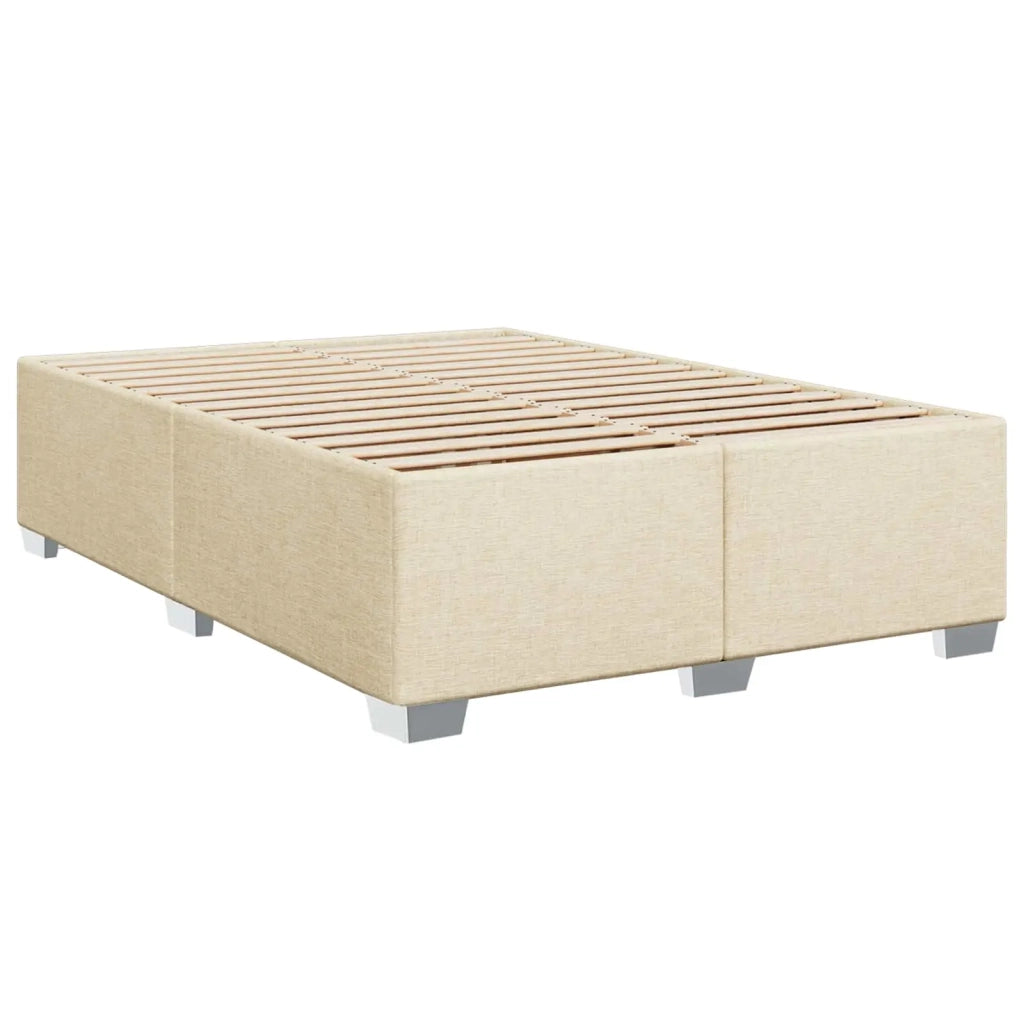 Letto box spring con materasso Crema 140 x 190 cm Tessuto 3453407