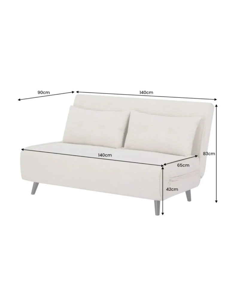 Divano trasformabile retto PRESTO grigio scuro – Divano letto 2 posti
