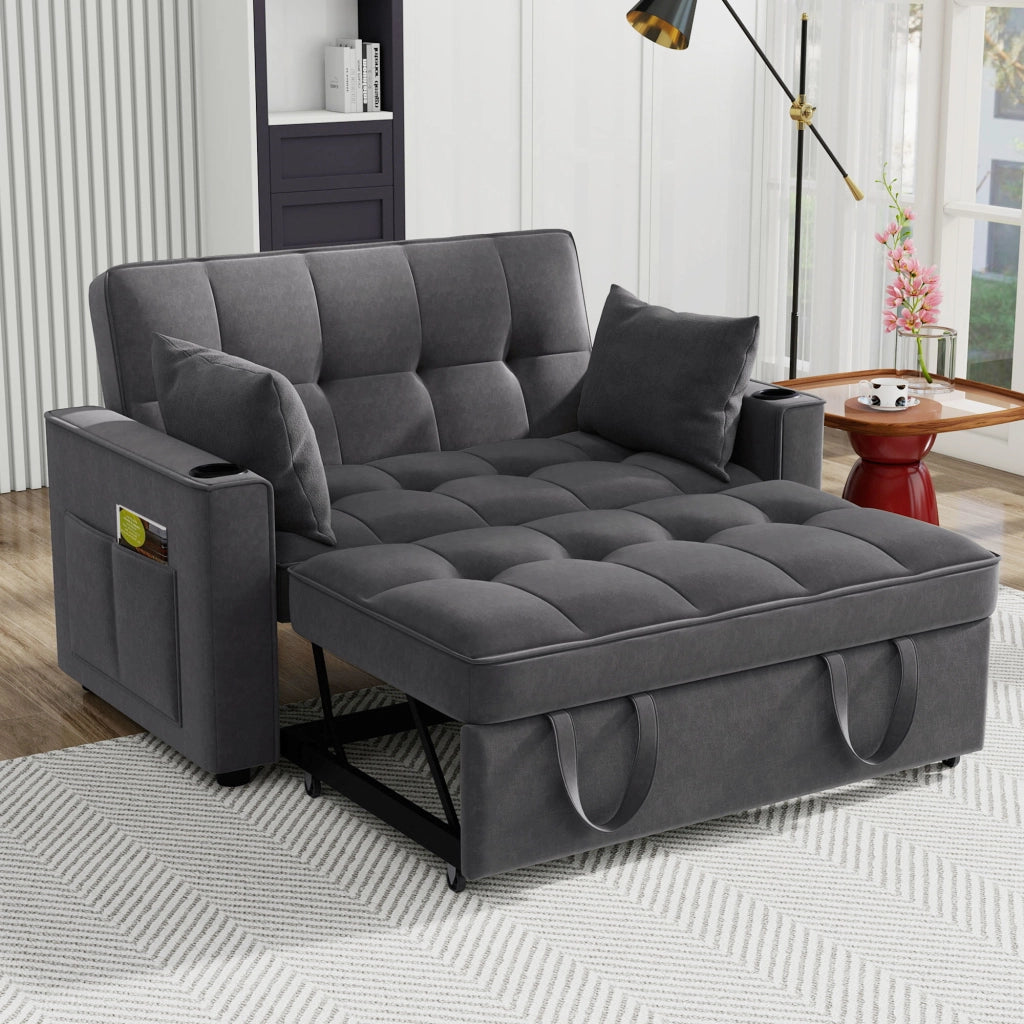 Divano letto pieghevole - Zephmum- Con porta-bicchieri e cuscini