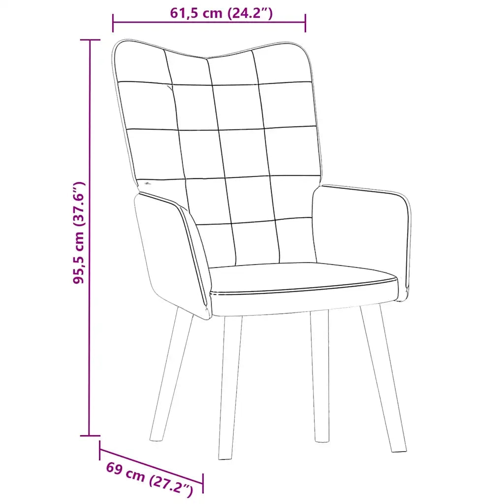 Poltrona | Sedia Relax Grigio Scuro in Velluto