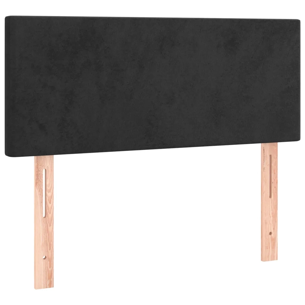 Testiera Nera 100x5x78/88 cm in Velluto 345780