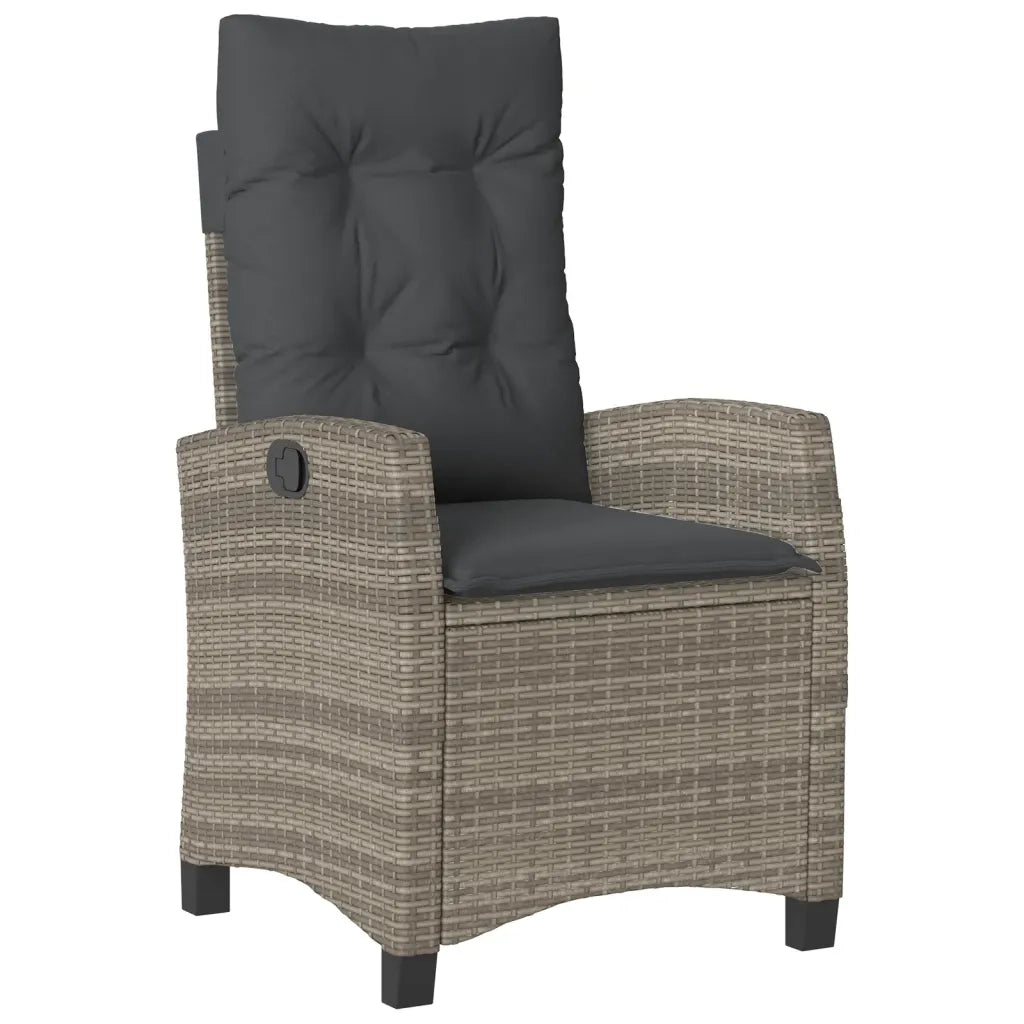 Set da Bistrò 3 pz con Cuscini Grigio in Polyrattan 365227