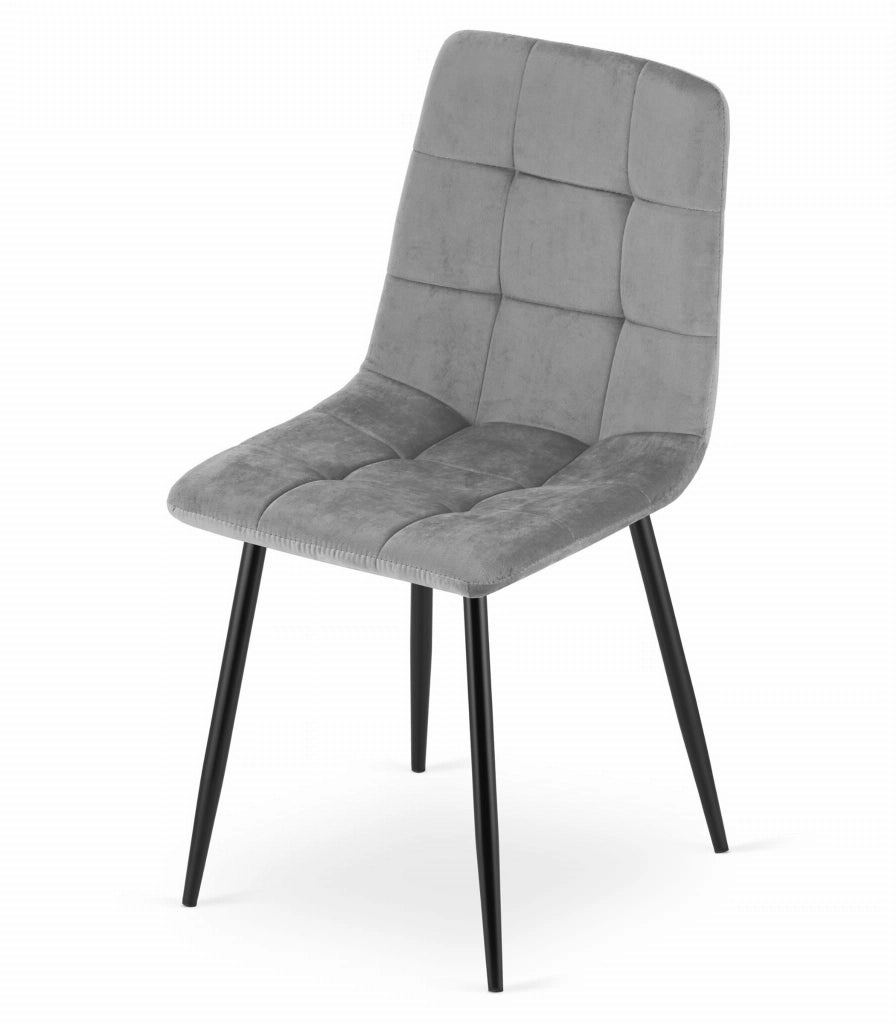 Valora PYRA CHAIR Velluto grigio chiaro Design moderno x2