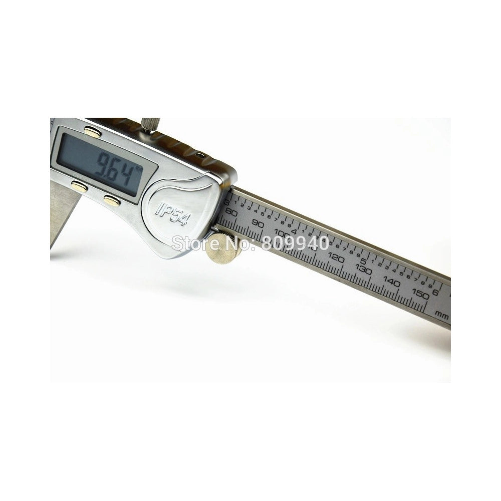 Trade Shop - Calibro Digitale A Corsoio Display Lcd 150mm In Acciaio Con Custodia Rigida -