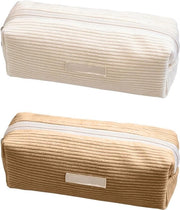 Set di 2 Opbergtassen Canvas Pennenetui Waterresistent per Uomini, Donne e Ragazzi