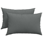 Cuscini da Divano 2 pz | Cuscini per sedie Grigio scuro 60 x 40 cm Tessuto