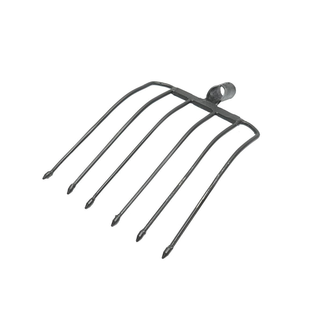 FORCA 6 Denti Curvata Senza Manico Forcone
