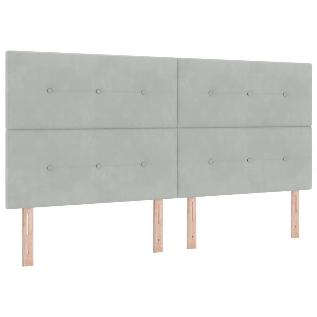 Letto box spring con materasso Grigio Chiaro 200 x 200 cm 3455174