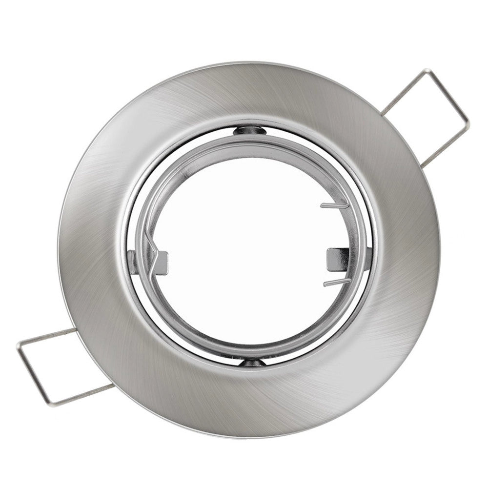 Trade Shop - Porta Faretto Portafaretto Supporto Orientabile Incasso Gu10 Mr16 Satinato -