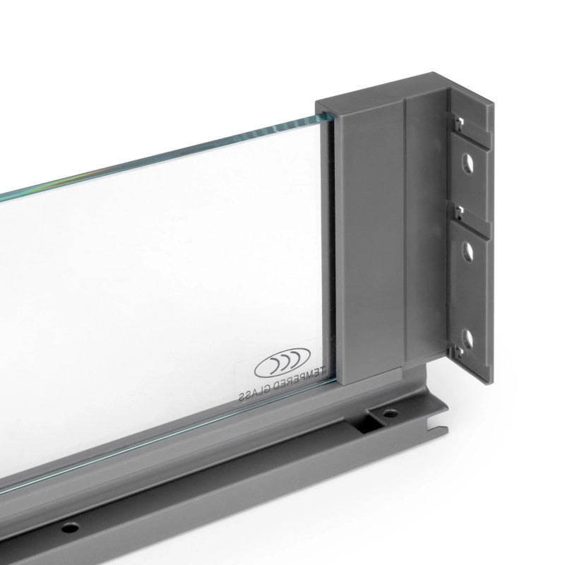 Cassetto esterno Vertex 40 kg con laterale in vetro 178 mm di altezza, 450 mm di profondità, Acciaio, Alluminio e Vet..