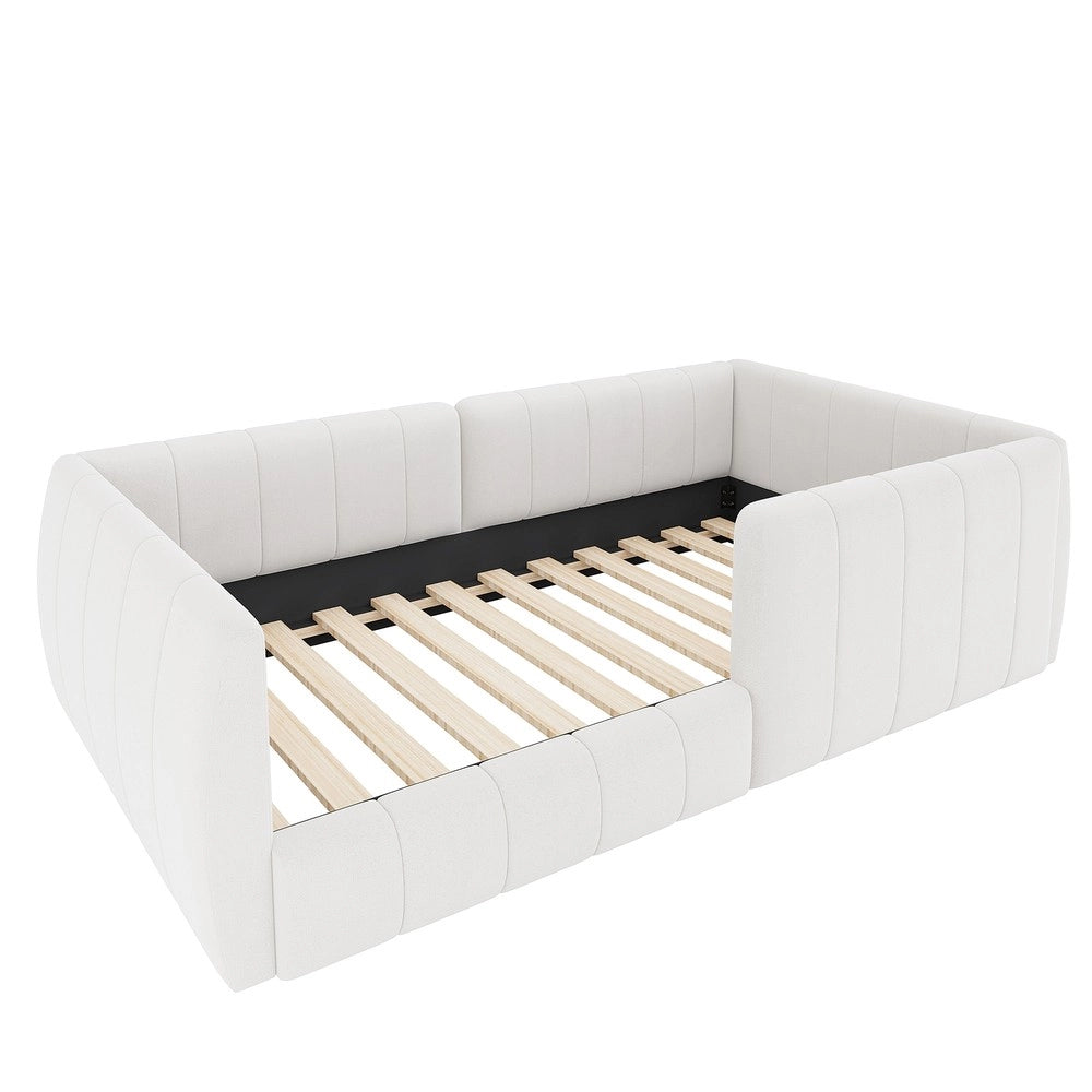 Letto Imbottito con Sponda ¨C Xylo ¨C Beige 90x200