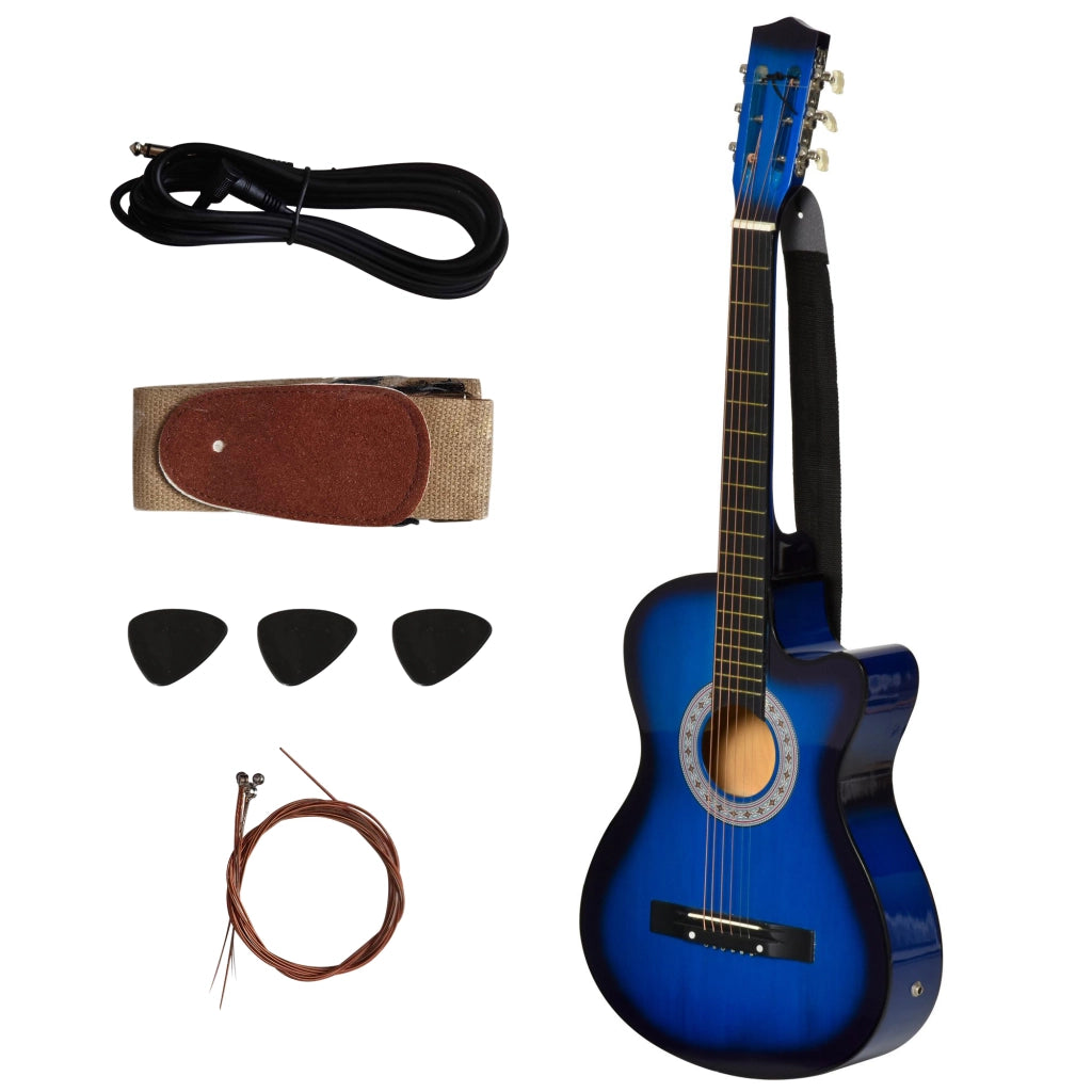 Kit chitarra elettrica ¨C Minimal ¨C 96,5x35,8x8,5cm, blu e nero