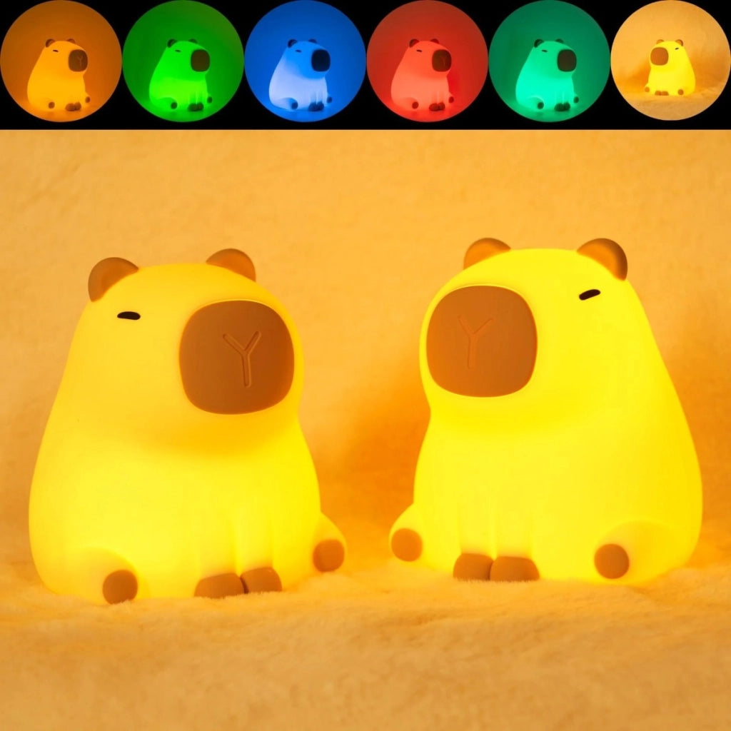 Lampada notte LED 1W RGB Capibara ricaricabile USB‑C Polux