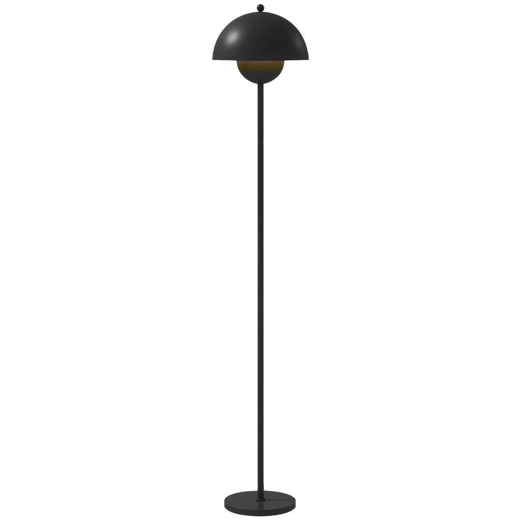 Lampada da Terra Moderna ¨C Xylo ¨C Paralume a Sfera E27 ?30x155cm Nero