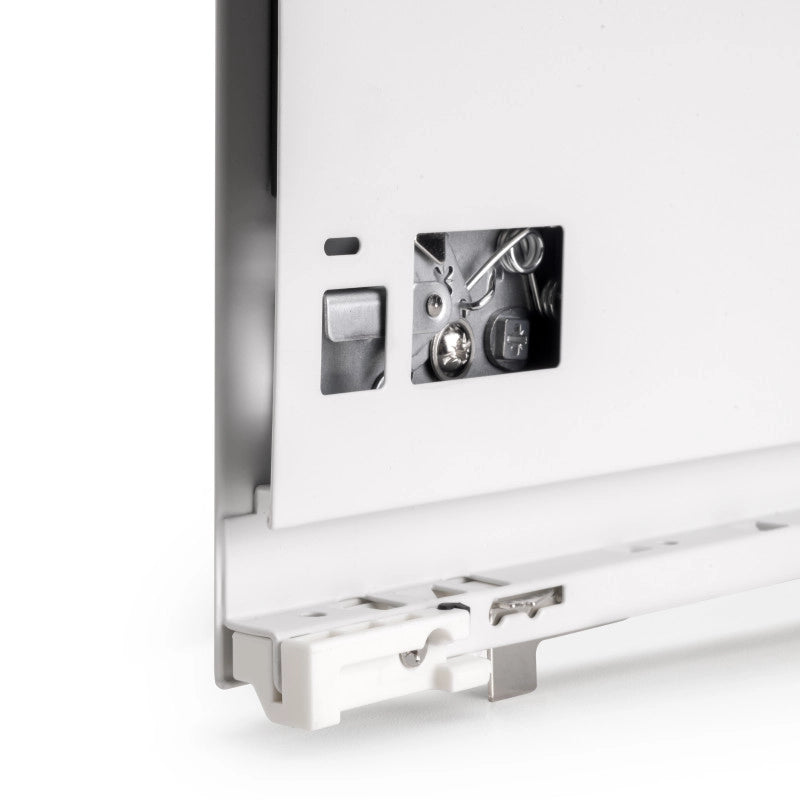 Cassetto esterno Vertex con regolazione 3D altezza 93mm, 40kg, profondità 350mm, Acciaio, Verniciato alluminio