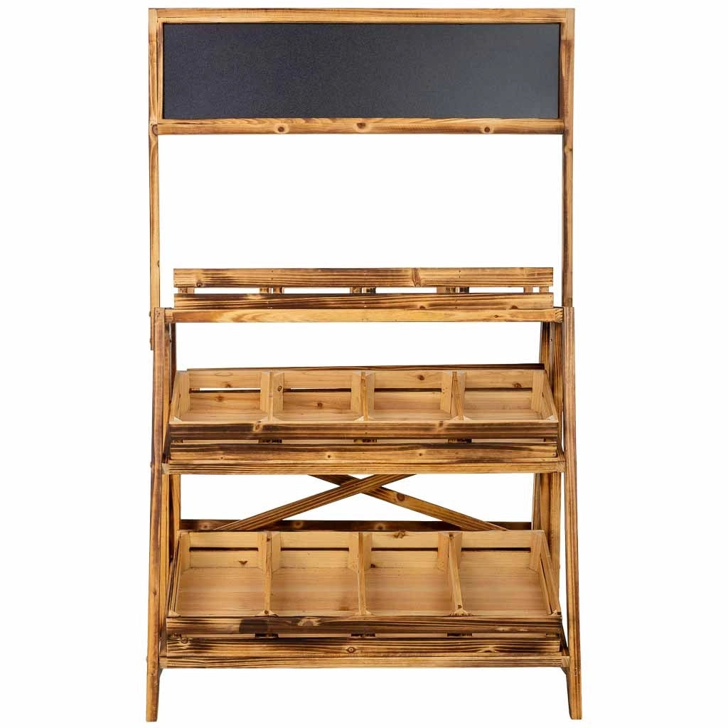 Carrello scaffale legno marrone 77x68x130h cm