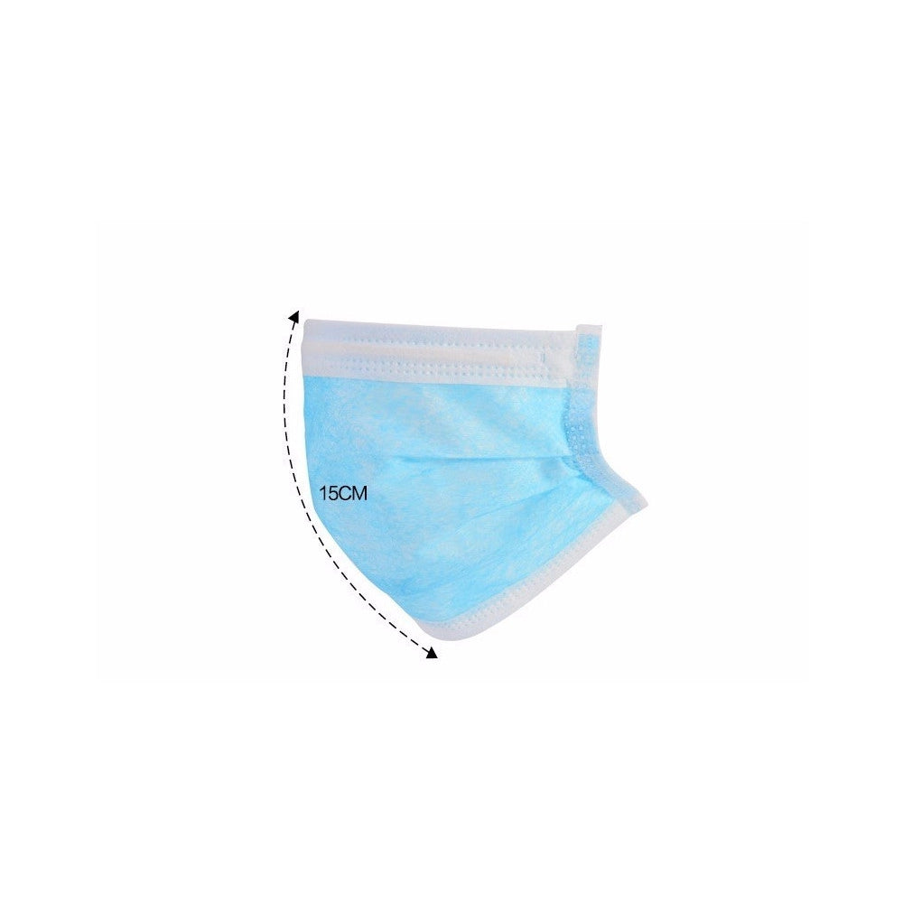 Trade Shop - 50 Pz Mascherine Monouso Mascherina In Tnt Monouso A 3 Veli Professionale -