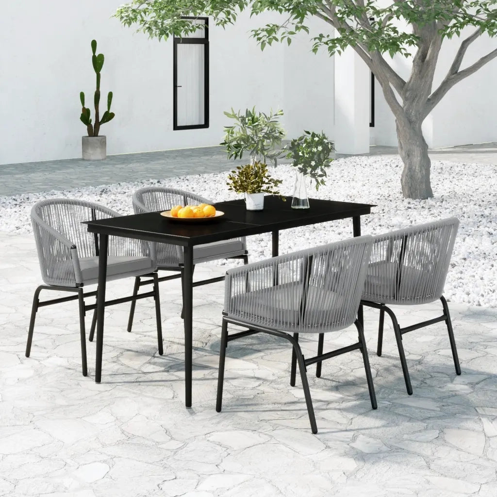 Set da Pranzo da Giardino 5 pz Grigio 3099253
