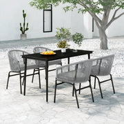 Set da Pranzo da Giardino 5 pz Grigio 3099253