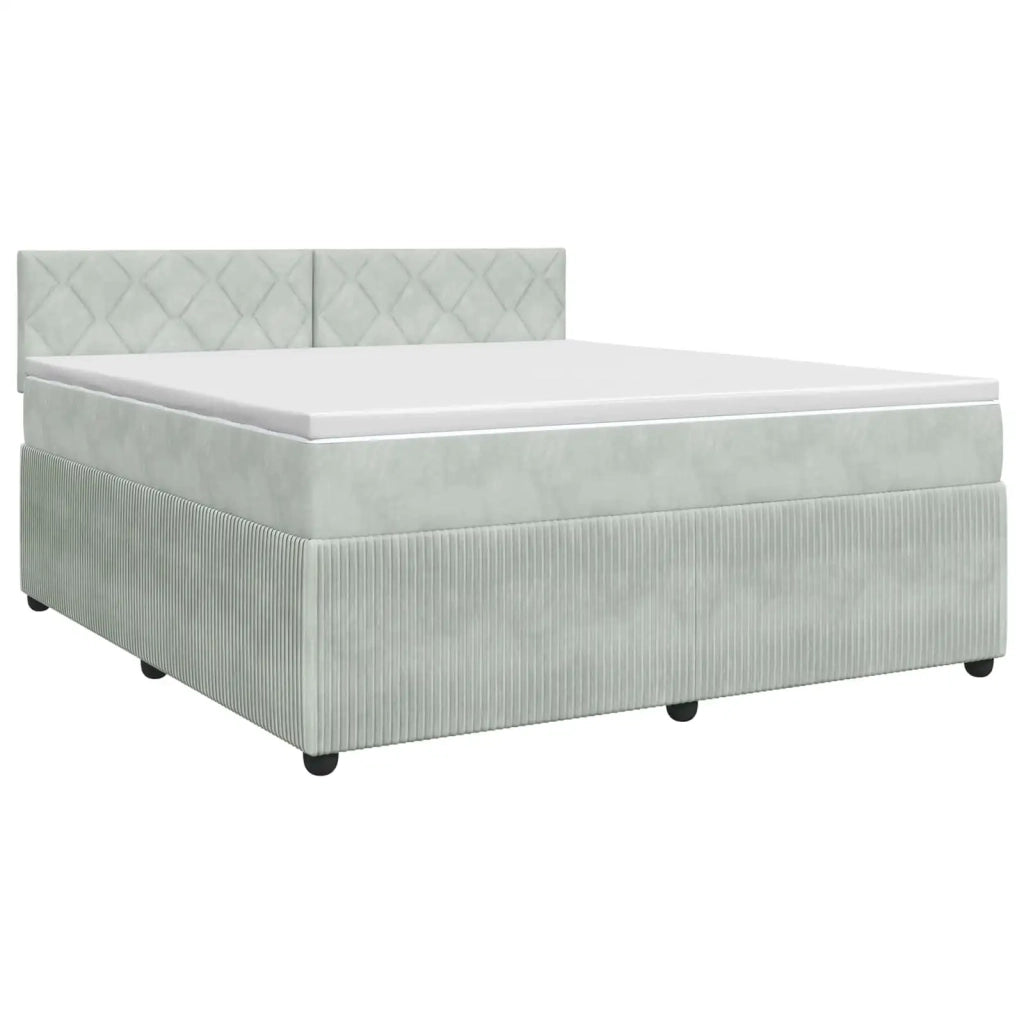 Letto box spring con materasso Grigio Chiaro 140 x 190 cm 3451679