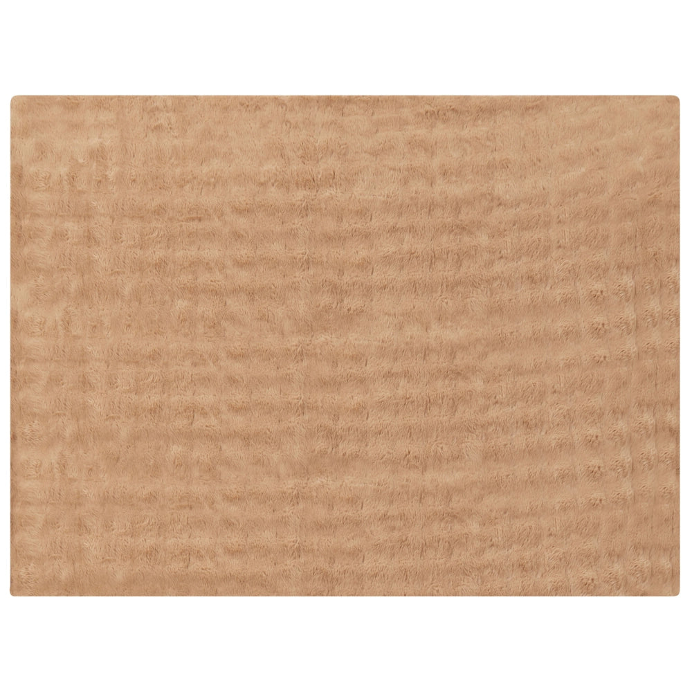 Coperta in finta pelliccia marrone 150 x 200 cm camera da letto