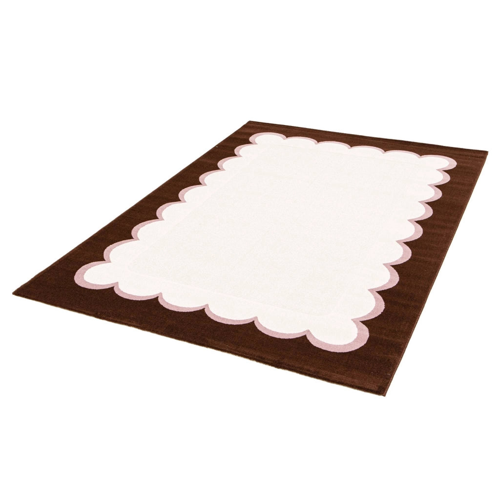 Tappeto da interno rosa e marrone