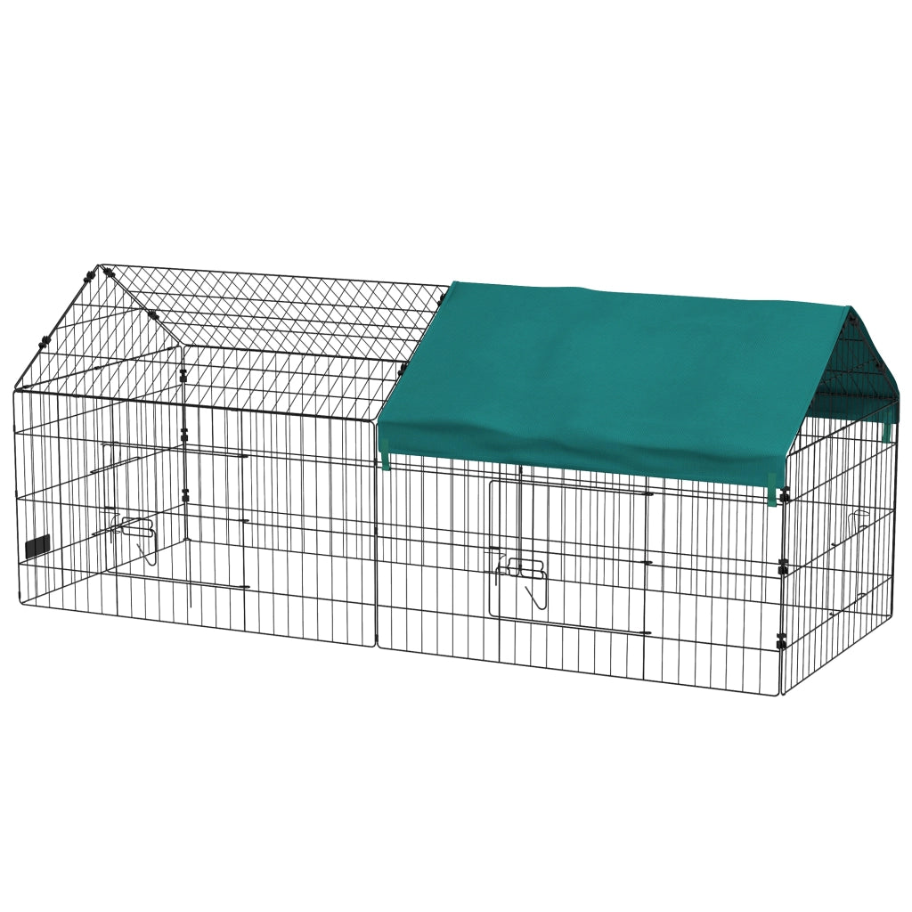 Gabbia per Conigli da Esterno e Interno ¨C Xylo ¨C Verde 185x75x75 cm