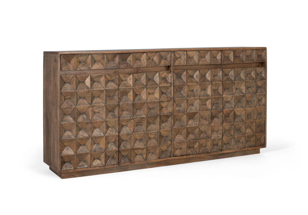 Credenza in legno di mango con finitura anticata