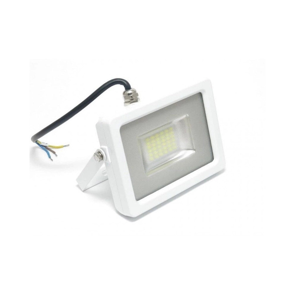 Trade Shop - V-tac Faro Led Smd 10w 20w 30w 50w 100w Ultra Slim Da Esterno Colore Bianco - -bianco Caldo-10 Watt